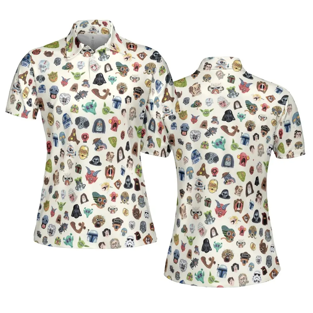 Star Wars Collage Pattern AOP Men/Women Polo Shirt - 5