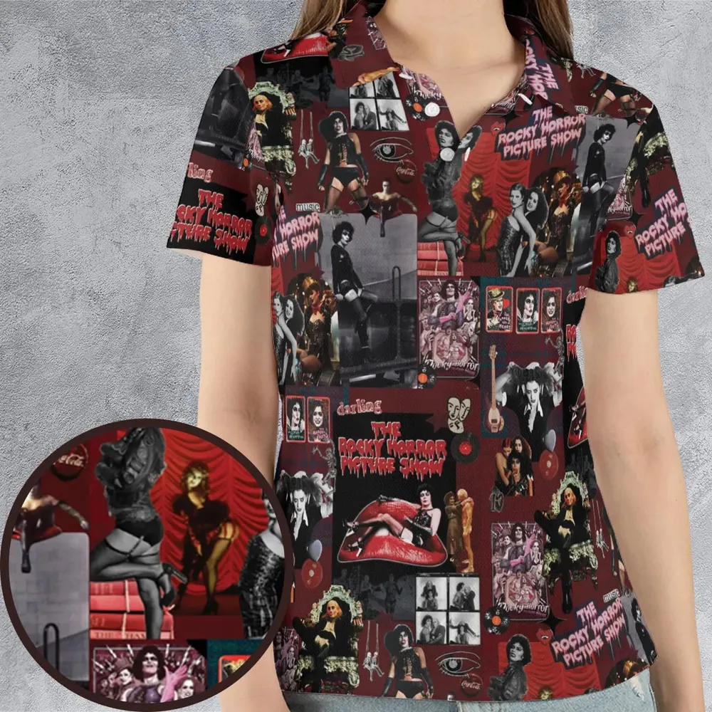 Frank-N-Furter The Rocky Horror Picture Show AOP Men/Women Polo Shirt - 4