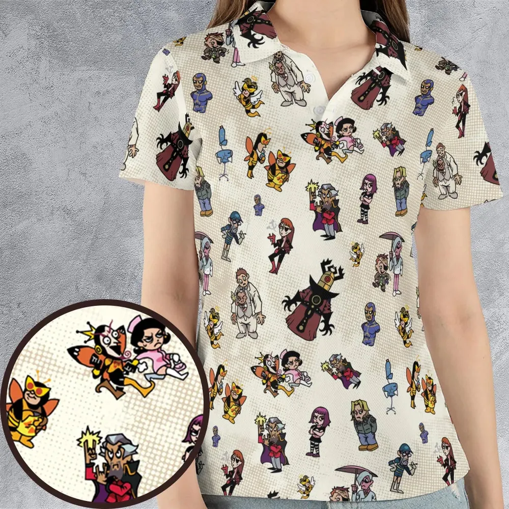 V Is For Venture The Venture Bros Villains AOP Men/Women Polo Shirt - 4