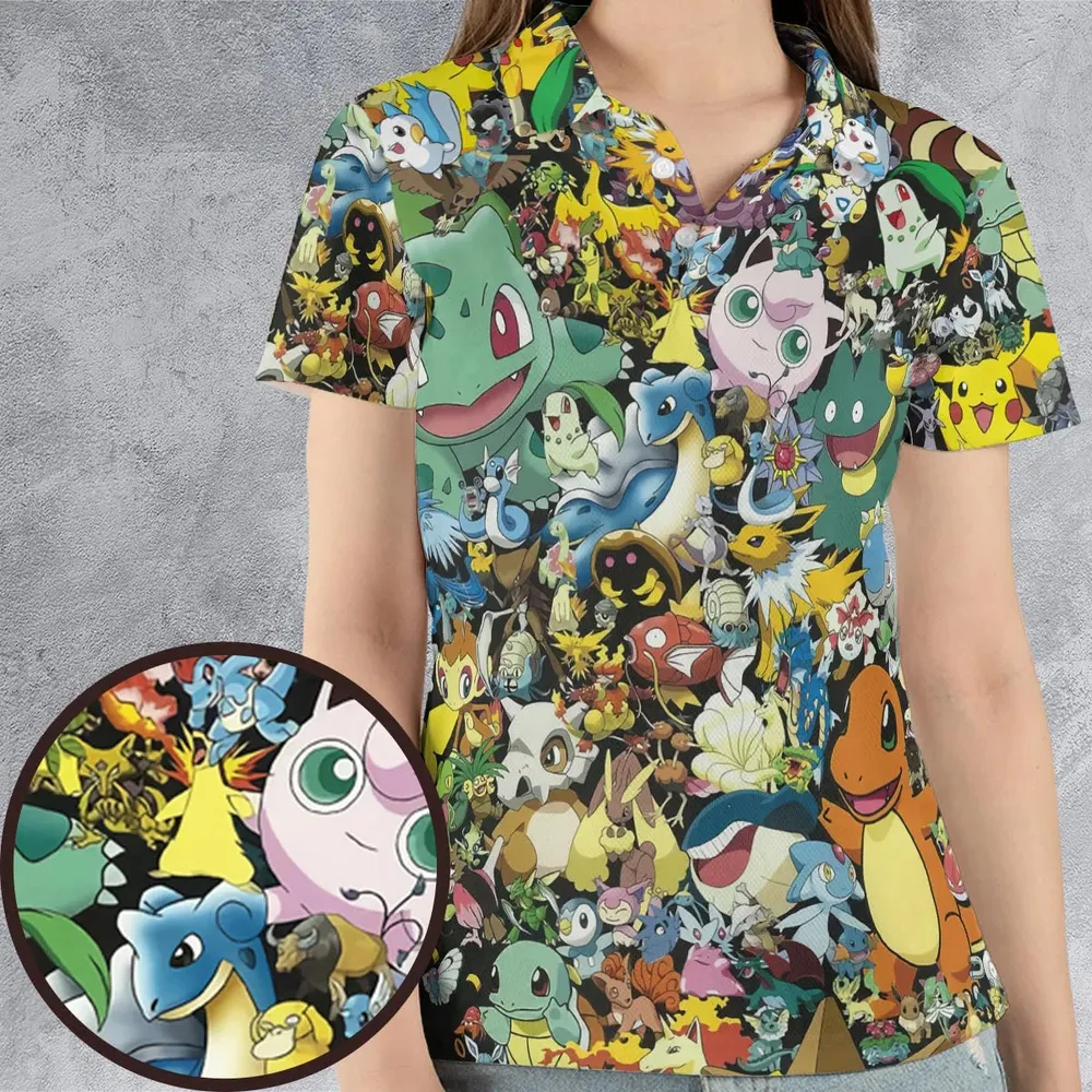 Gotta Catch 'em all Pokemon AOP Men/Women Polo Shirt - 4