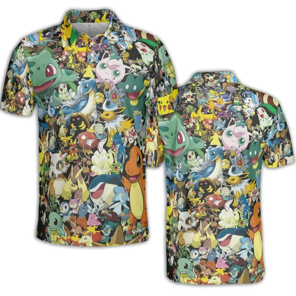 Gotta Catch 'em all Pokemon AOP Men/Women Polo Shirt - 2