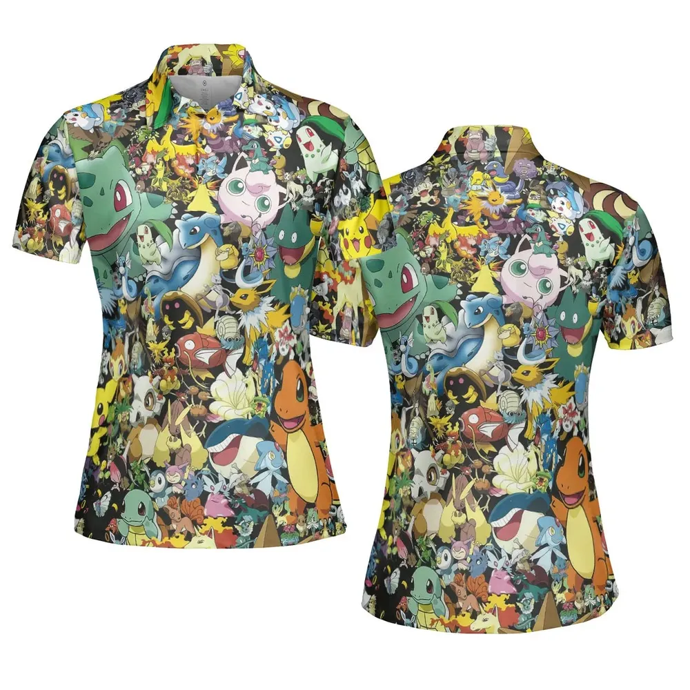 Gotta Catch 'em all Pokemon AOP Men/Women Polo Shirt - 5