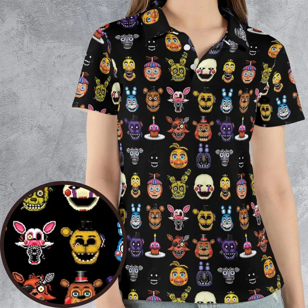 Five Nights At Freddys World AOP Men/Women Polo Shirt - 4