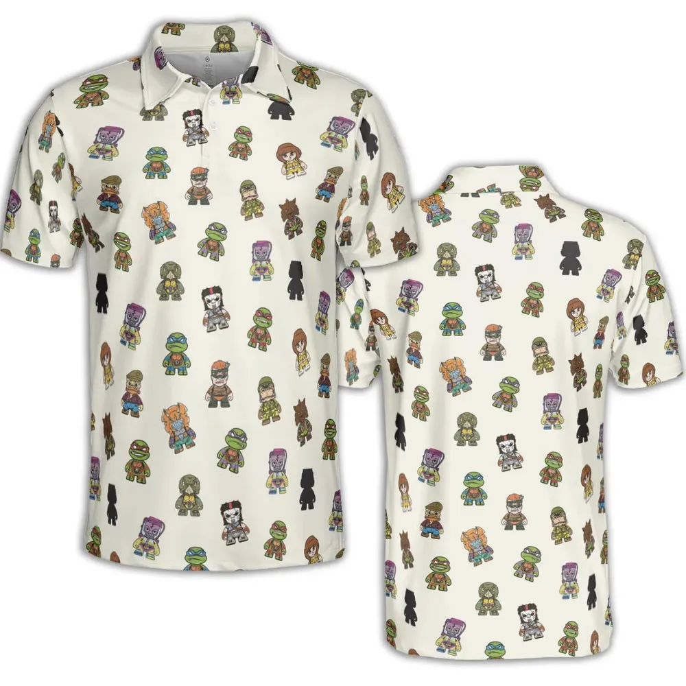 Teenage Mutant Ninja Turtles in Kidrobot style AOP Men/Women Polo Shirt - 2