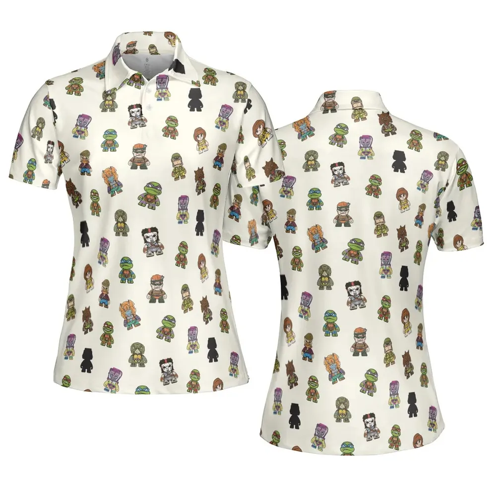 Teenage Mutant Ninja Turtles in Kidrobot style AOP Men/Women Polo Shirt - 5