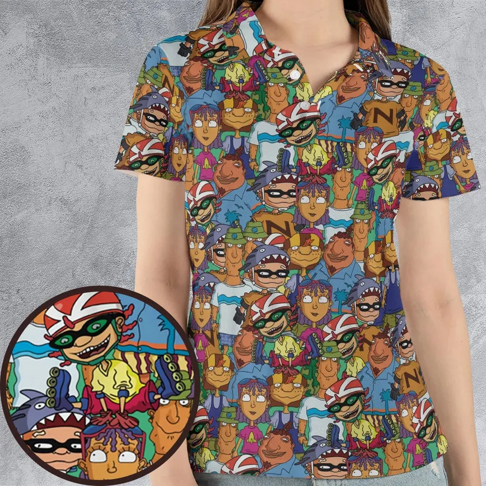 Rocket Power Characters AOP Men/Women Polo Shirt - 4