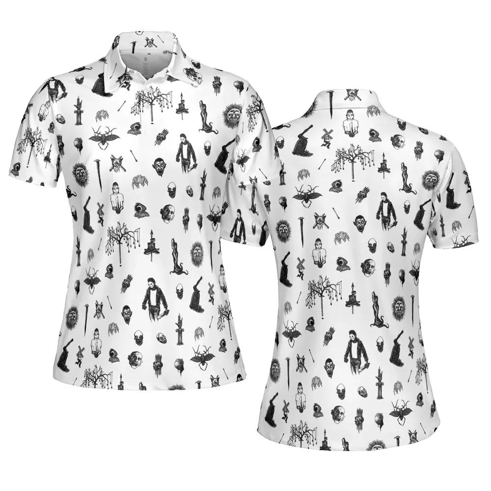 Nosferatu Pattern AOP Men/Women Polo Shirt - 5