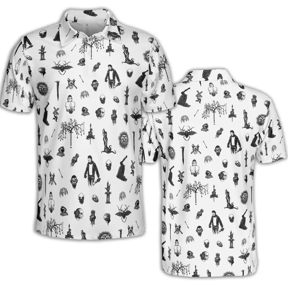 Nosferatu Pattern AOP Men/Women Polo Shirt - 2