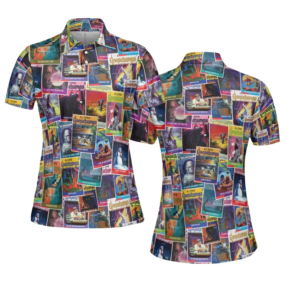 Goosebumps Monster Collage Pattern AOP Men/Women Polo Shirt - 5