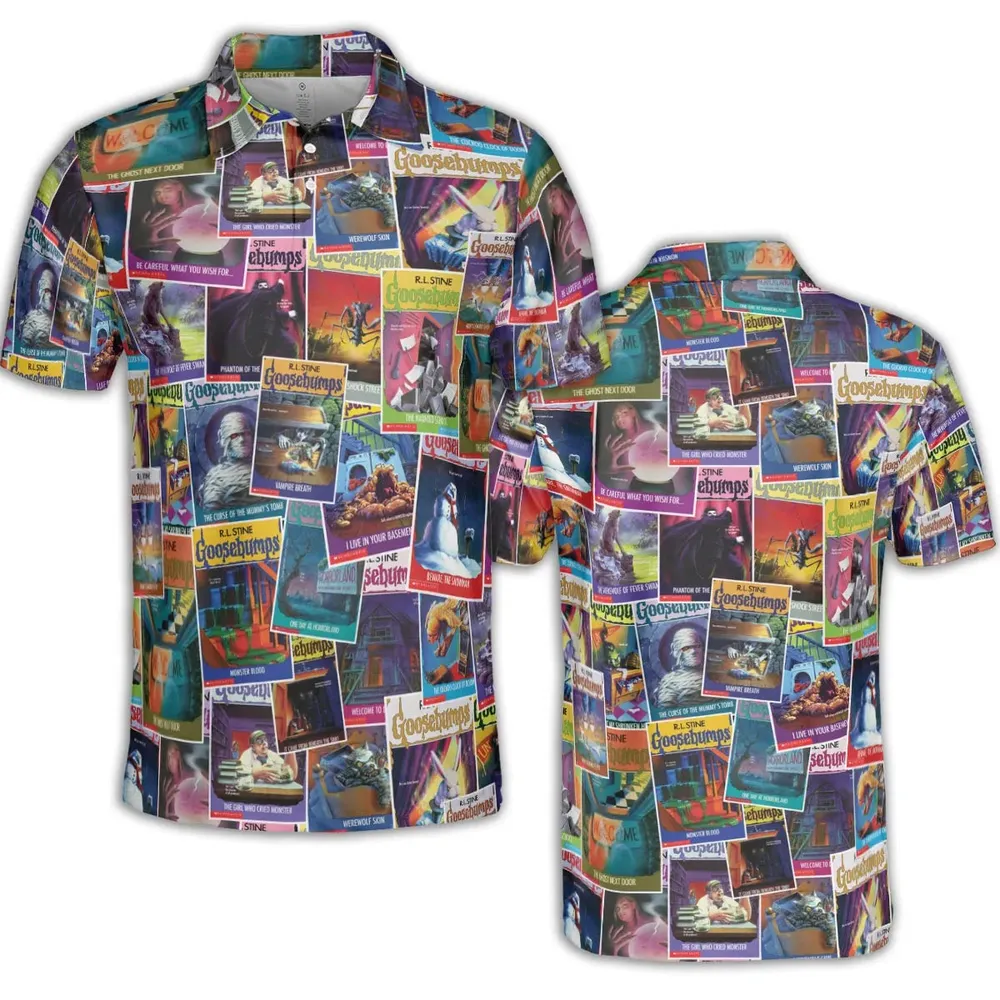 Goosebumps Monster Collage Pattern AOP Men/Women Polo Shirt - 2