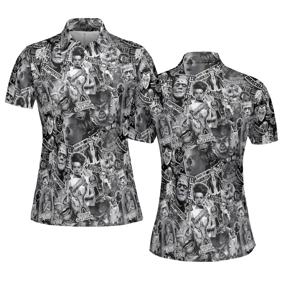 The Monsters Universal Classic Monsters AOP Men/Women Polo Shirt - 5