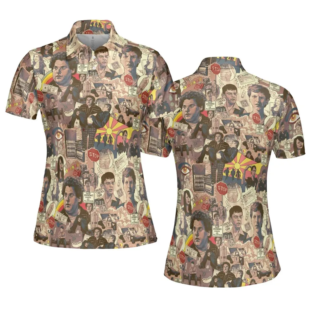 Retro Art Buddies Superbad AOP Men/Women Polo Shirt - 5