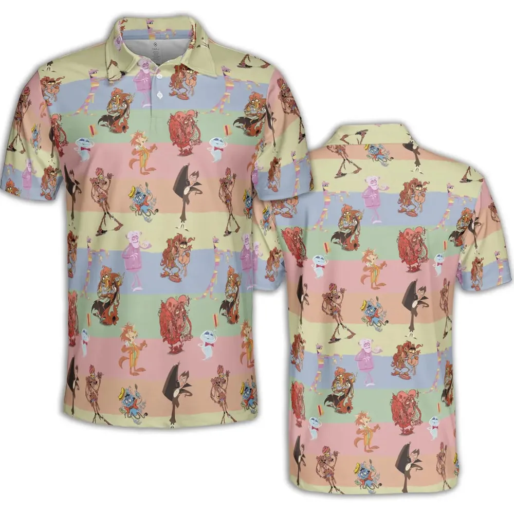 Spooky Monster Mash Cereal Monster AOP Men/Women Polo Shirt - 2