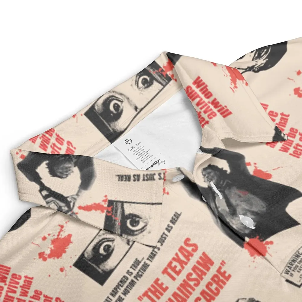 Leatherface The Texas Chainsaw Massacre Horror Pattern AOP Men/Women Polo Shirt - 3