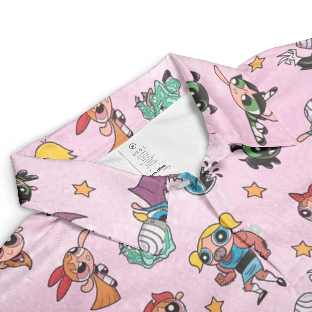 Power Puff Girls Characters Pattern AOP Men/Women Polo Shirt - 3