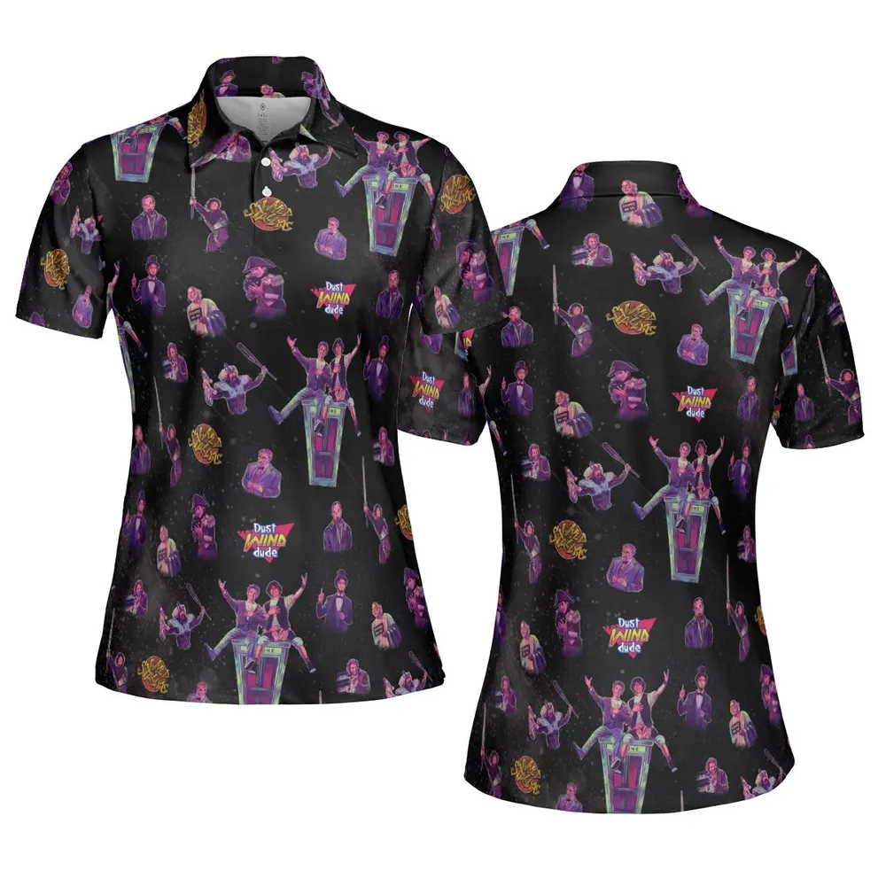 Wyld Stallyns Bill and Ted's Excellent Adventure Character AOP Men/Women Polo Shirt - 5