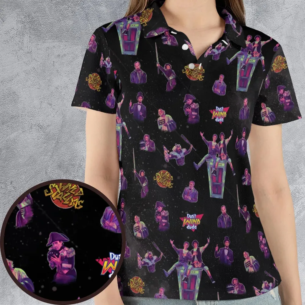 Wyld Stallyns Bill and Ted's Excellent Adventure Character AOP Men/Women Polo Shirt - 4