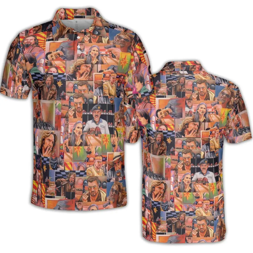 The Big Lebowski Painting Pattern AOP Men/Women Polo Shirt - 2