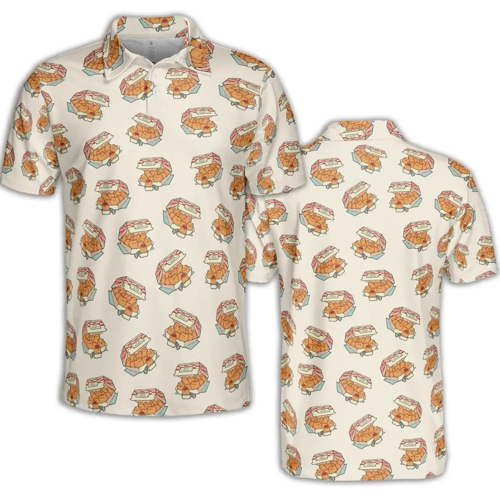 Kitten Nuggets Pattern AOP Men/Women Polo Shirt - 2