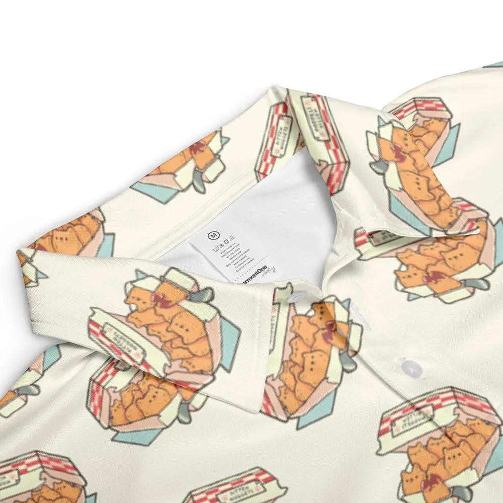 Kitten Nuggets Pattern AOP Men/Women Polo Shirt - 3