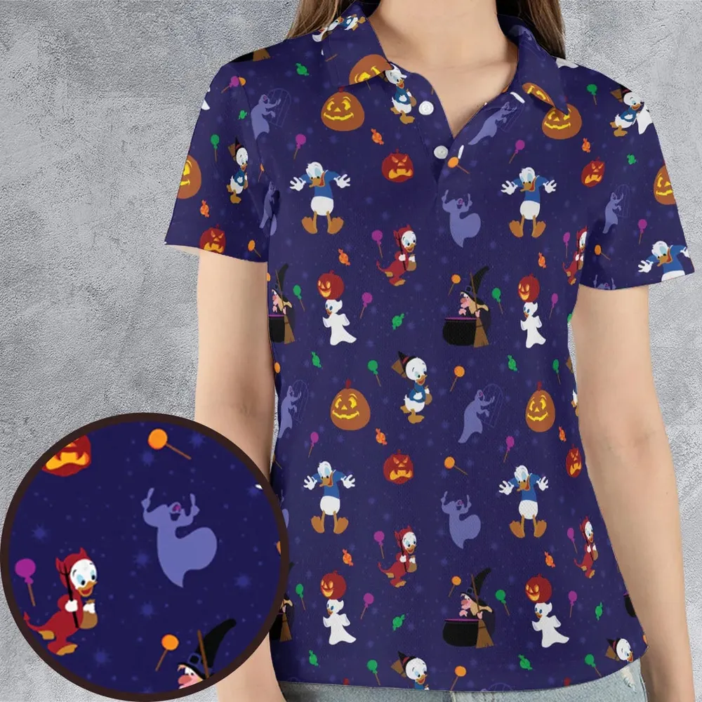 Spooky Month Halloween AOP Men/Women Polo Shirt - 4