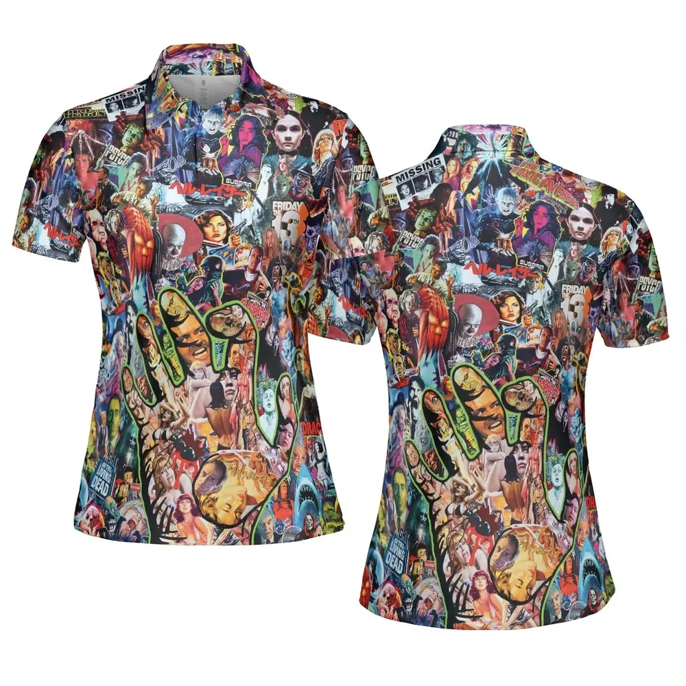Horror My Love AOP Men/Women Polo Shirt - 5