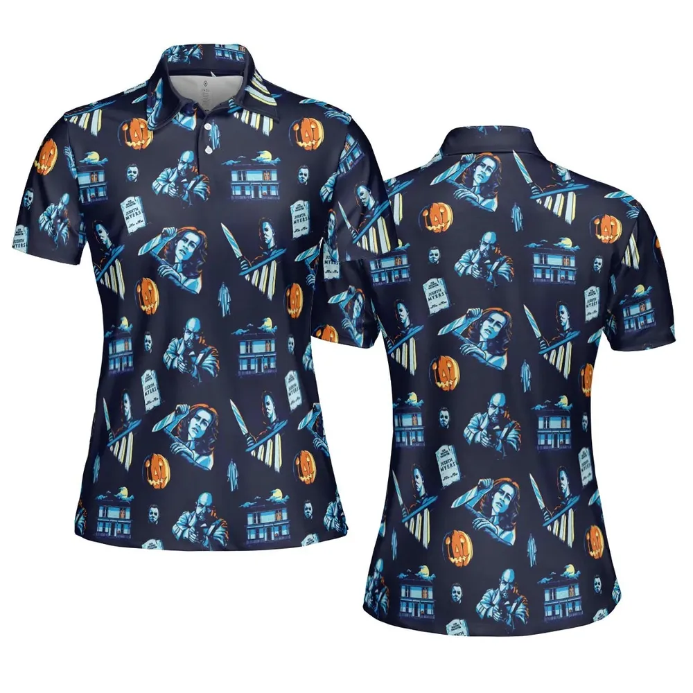 Horror Slasher Michael Myers Halloween AOP Men/Women Polo Shirt - 5