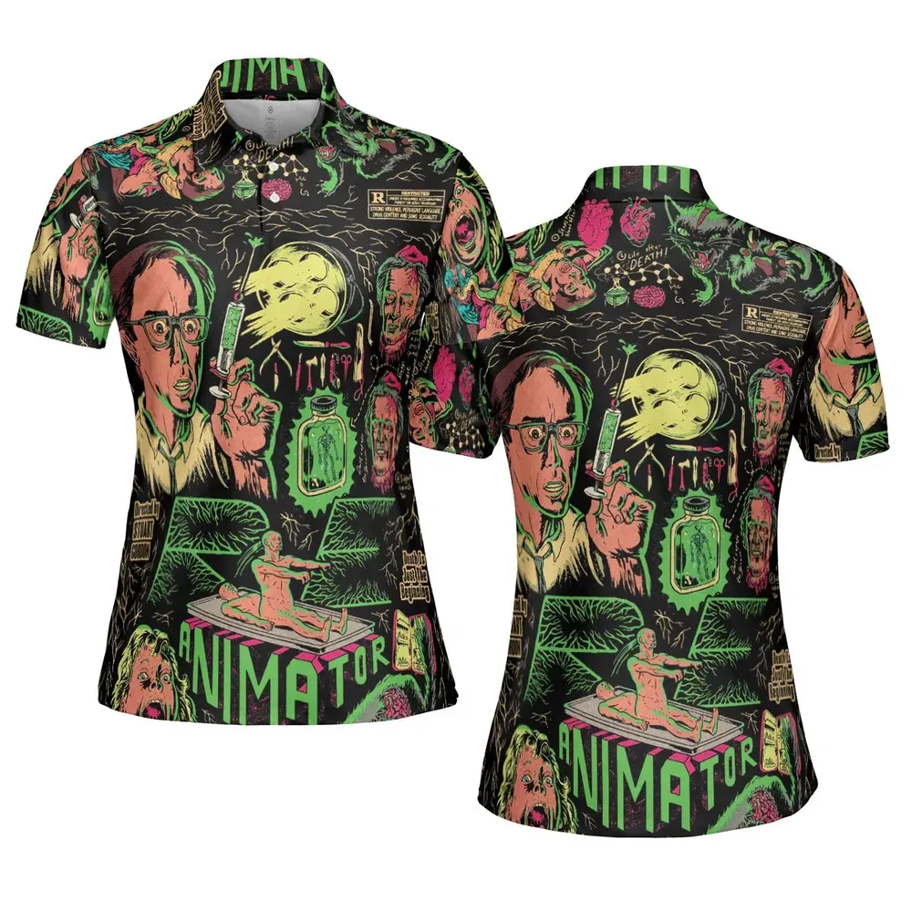 Herbert West–Reanimator AOP Men/Women Polo Shirt - 5