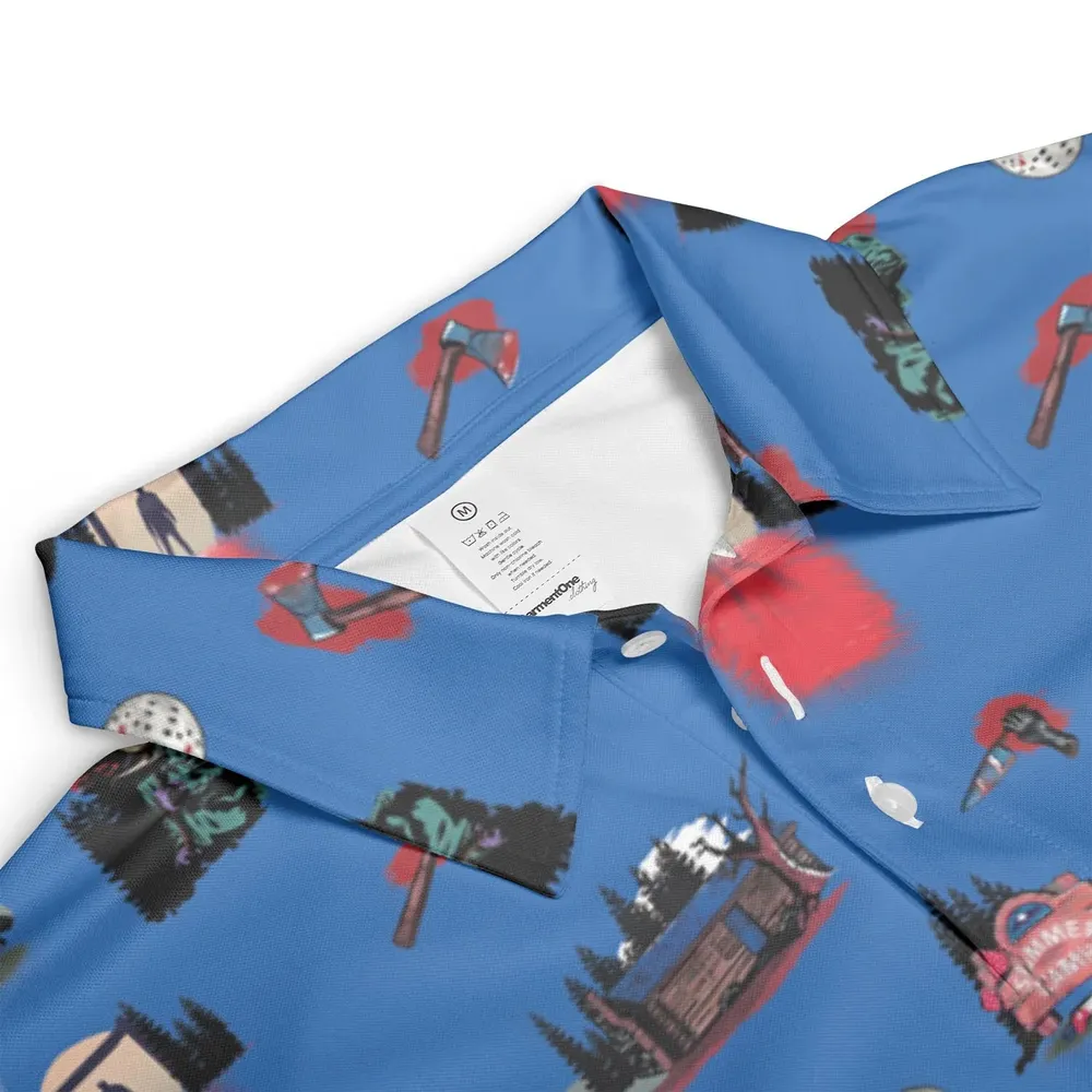 Jason Vorhees Camp Crystal Lake Halloween AOP Men/Women Polo Shirt - 3