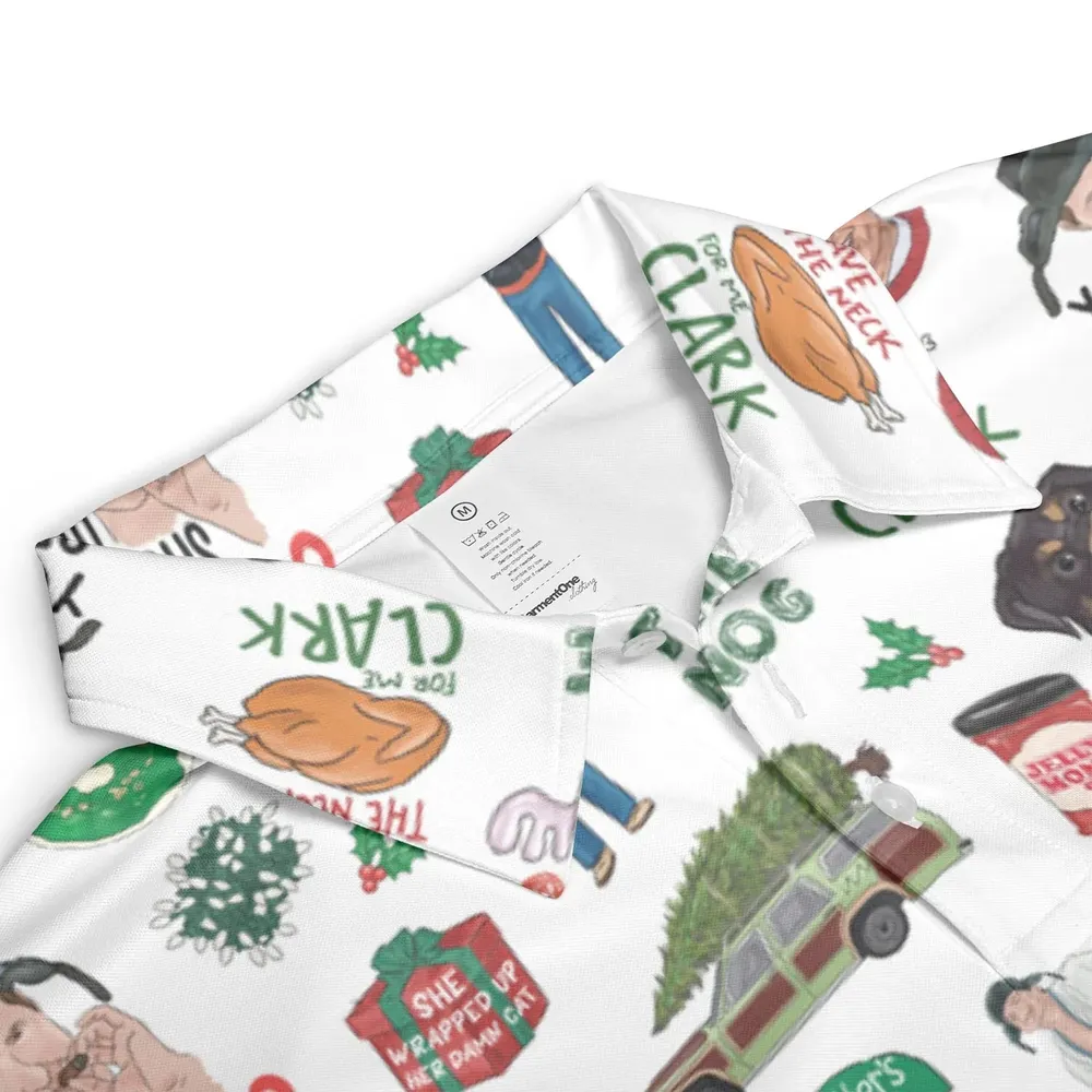 National Lampoon's Christmas Vacation Pattern AOP Men/Women Polo Shirt - 3
