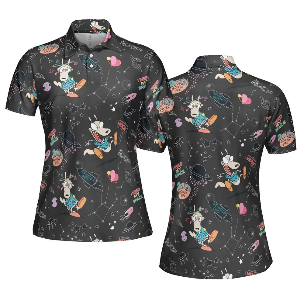Rocko Space Out Rocko's Modern Life AOP Men/Women Polo Shirt - 5