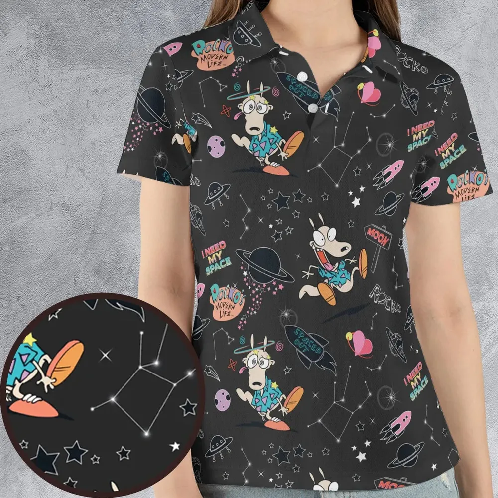 Rocko Space Out Rocko's Modern Life AOP Men/Women Polo Shirt - 4