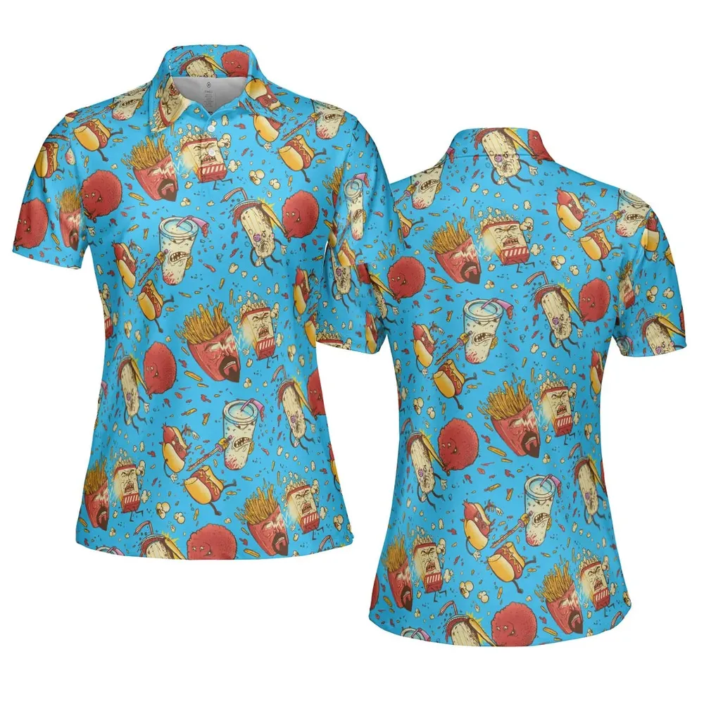 Fight! Aqua Teen Hunger Force AOP Men/Women Polo Shirt - 5