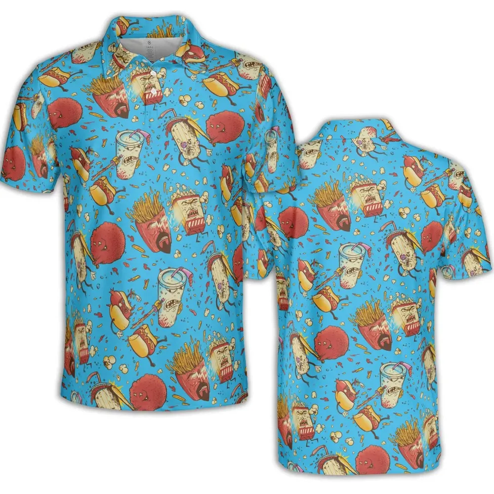 Fight! Aqua Teen Hunger Force AOP Men/Women Polo Shirt - 2