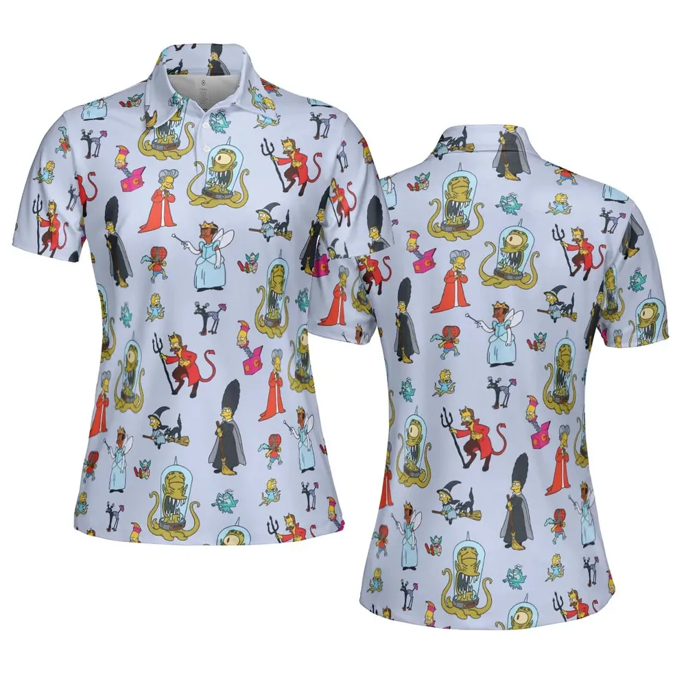 Halloween Costume The Simpsons AOP Men/Women Polo Shirt - 5