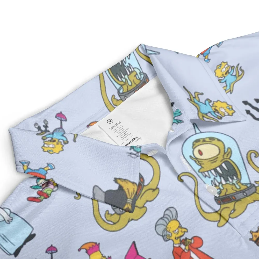 Halloween Costume The Simpsons AOP Men/Women Polo Shirt - 3