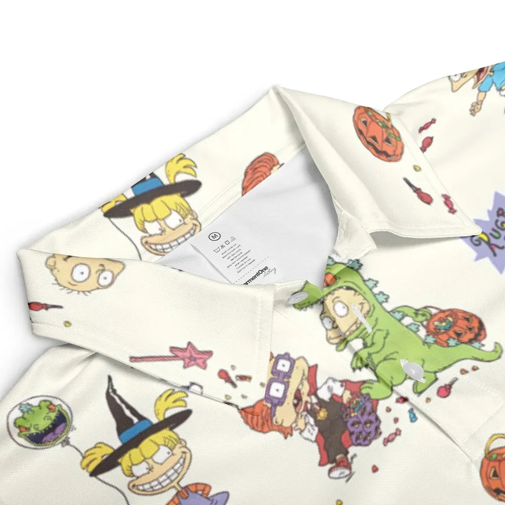 Rugrats Happy Halloween Pattern AOP Men/Women Polo Shirt - 3