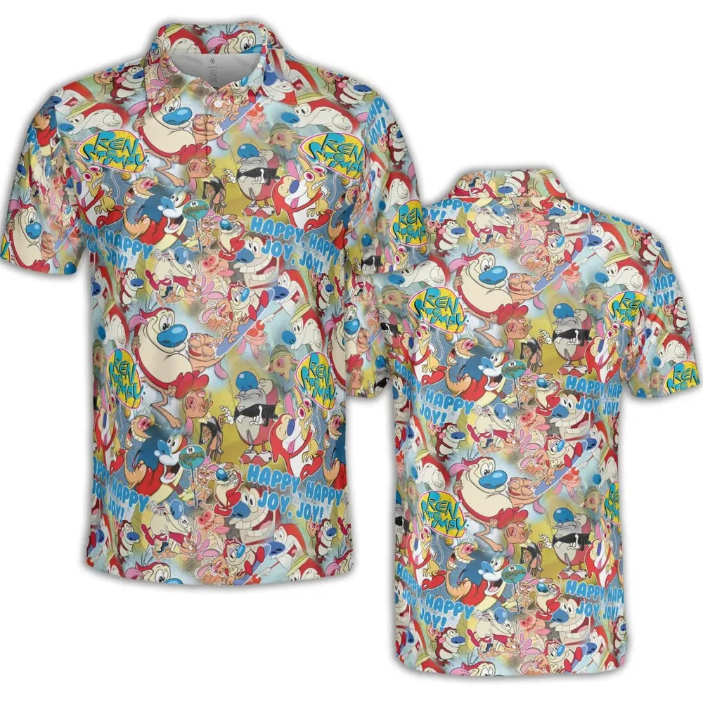 The Ren and Stimpy Show AOP Men/Women Polo Shirt - 2