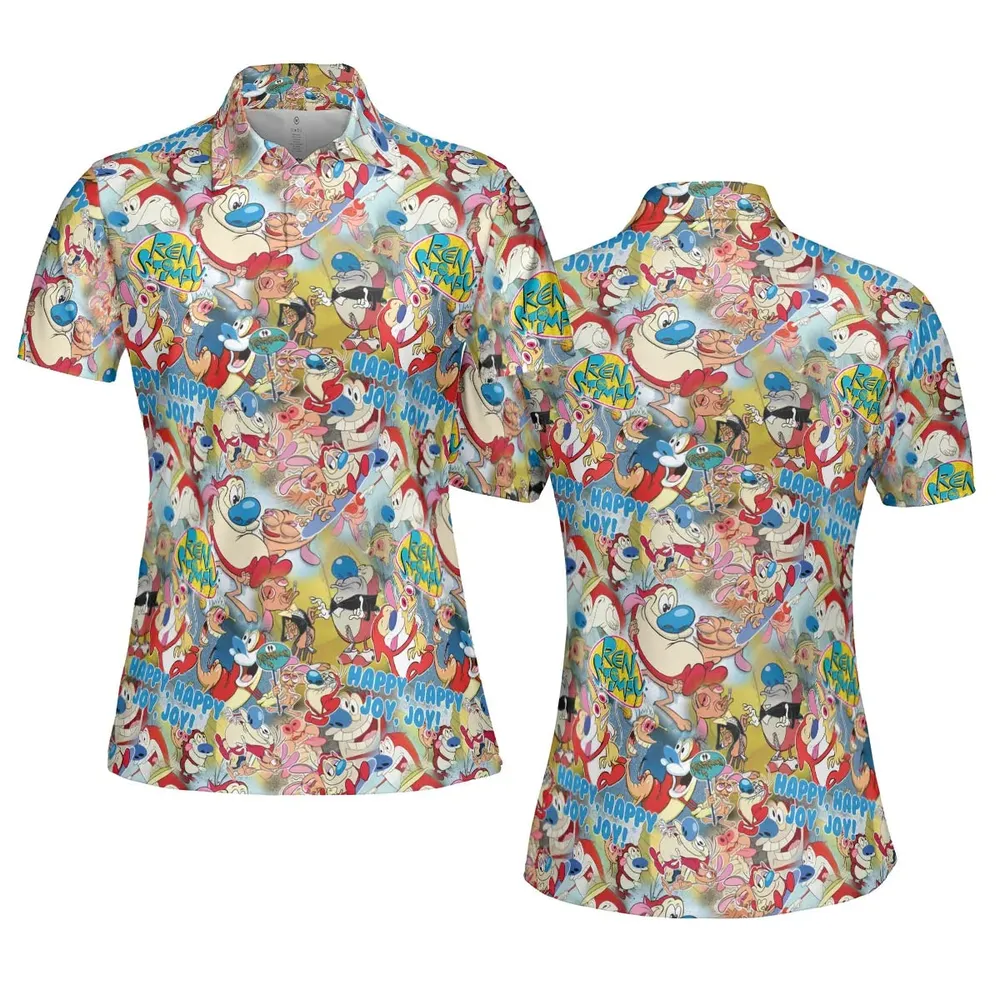 The Ren and Stimpy Show AOP Men/Women Polo Shirt - 5