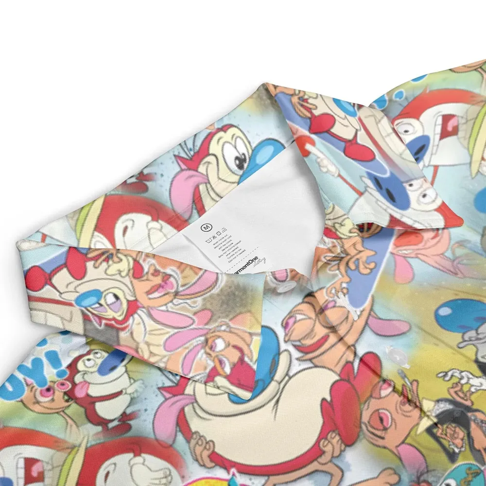 The Ren and Stimpy Show AOP Men/Women Polo Shirt - 3