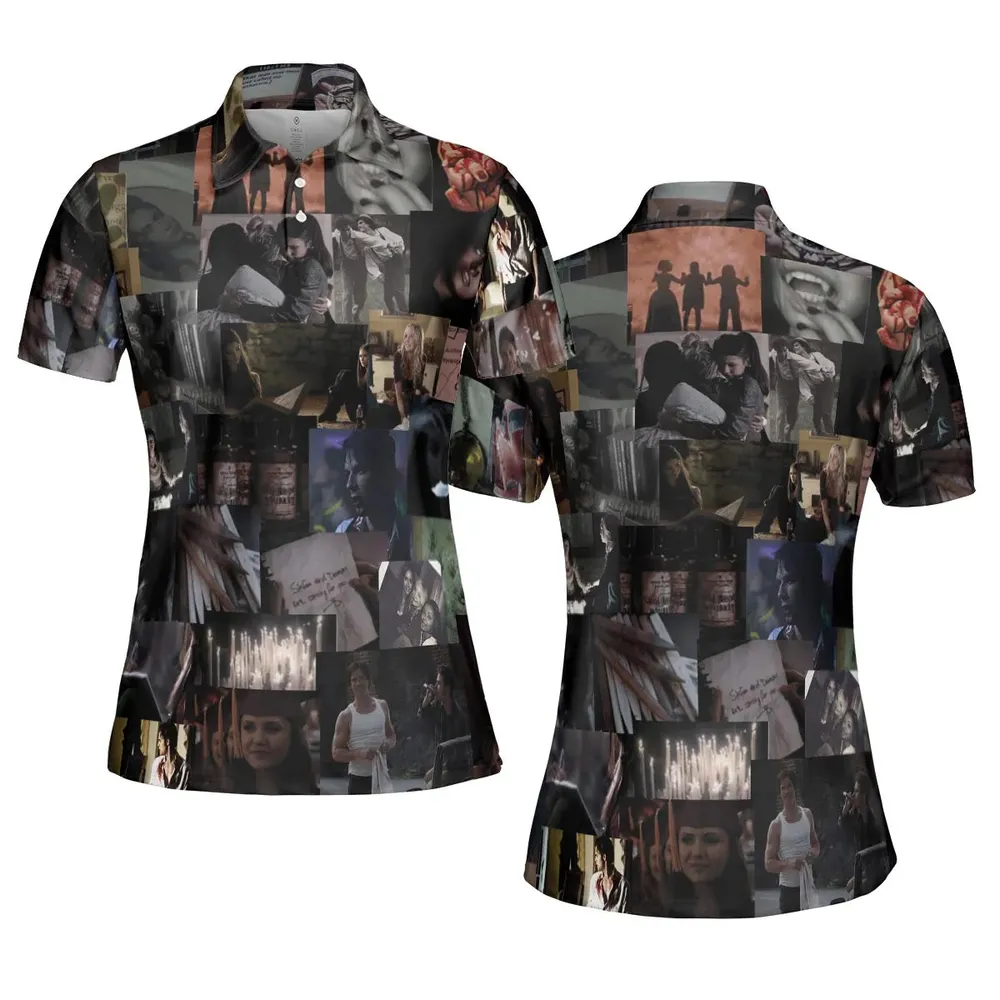 Memorable Vampire Moments The Vampire Diary AOP Men/Women Polo Shirt - 5