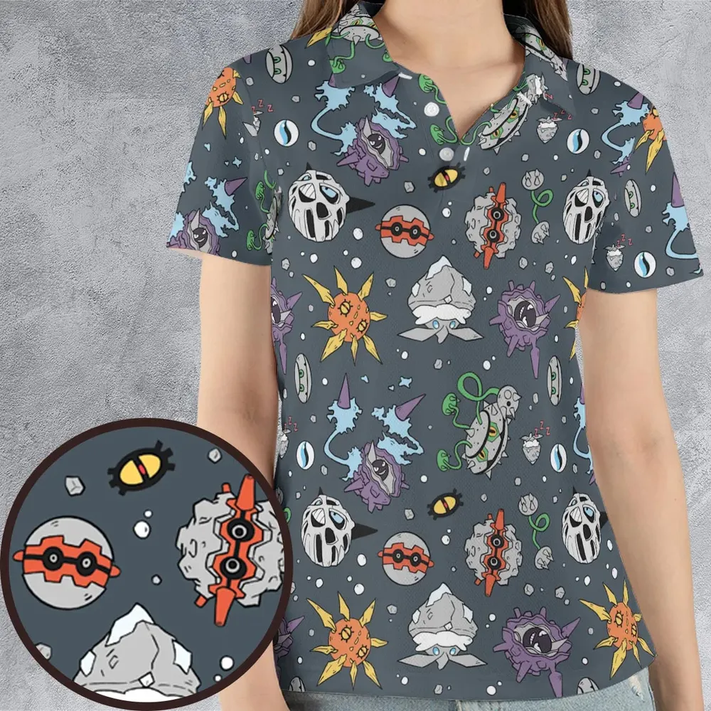 Rock Type Pokemon AOP Men/Women Polo Shirt - 4