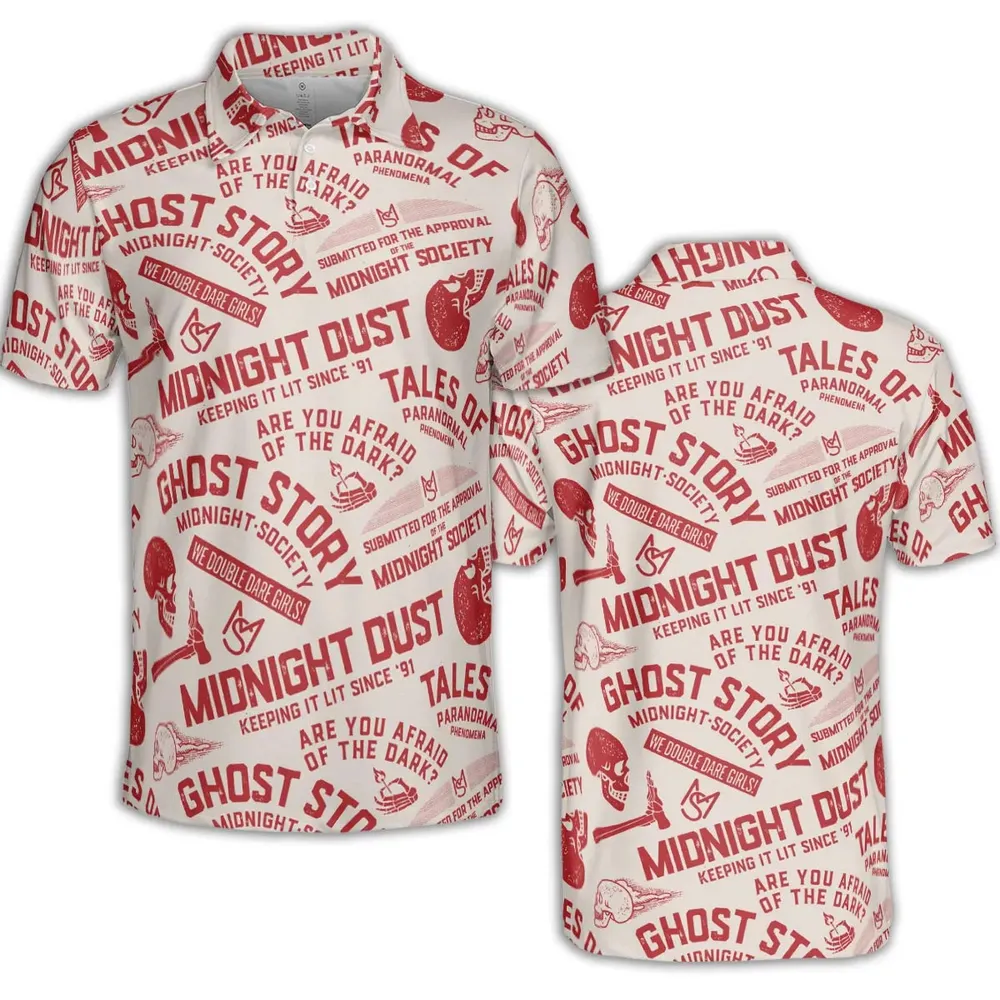 Midnight Dust Are You Afraid Of Dark AOP Men/Women Polo Shirt - 2