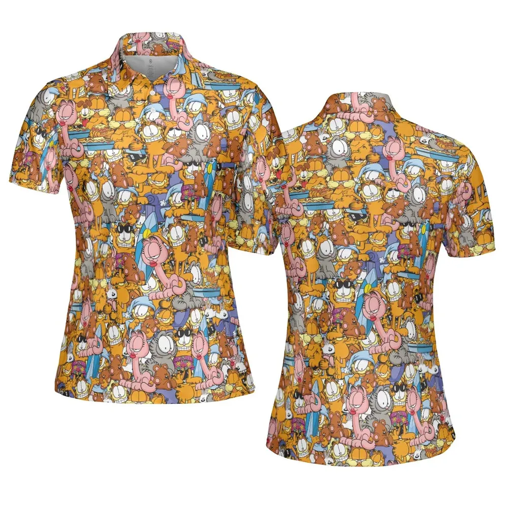 Garfield and Friends AOP Men/Women Polo Shirt - 5