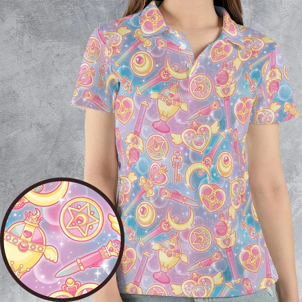 Magical Girls Sailor Moon AOP Men/Women Polo Shirt - 4