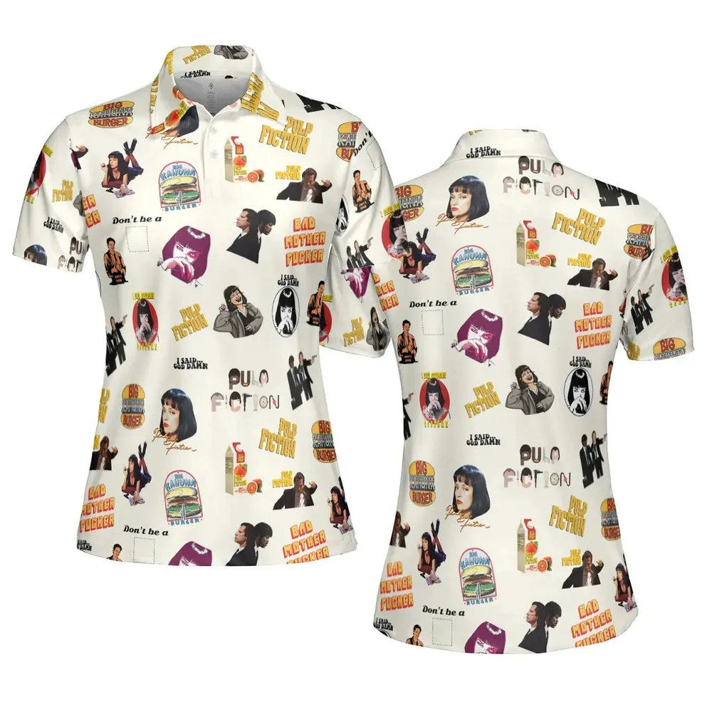 Pulp Fiction Pattern AOP Men/Women Polo Shirt - 5