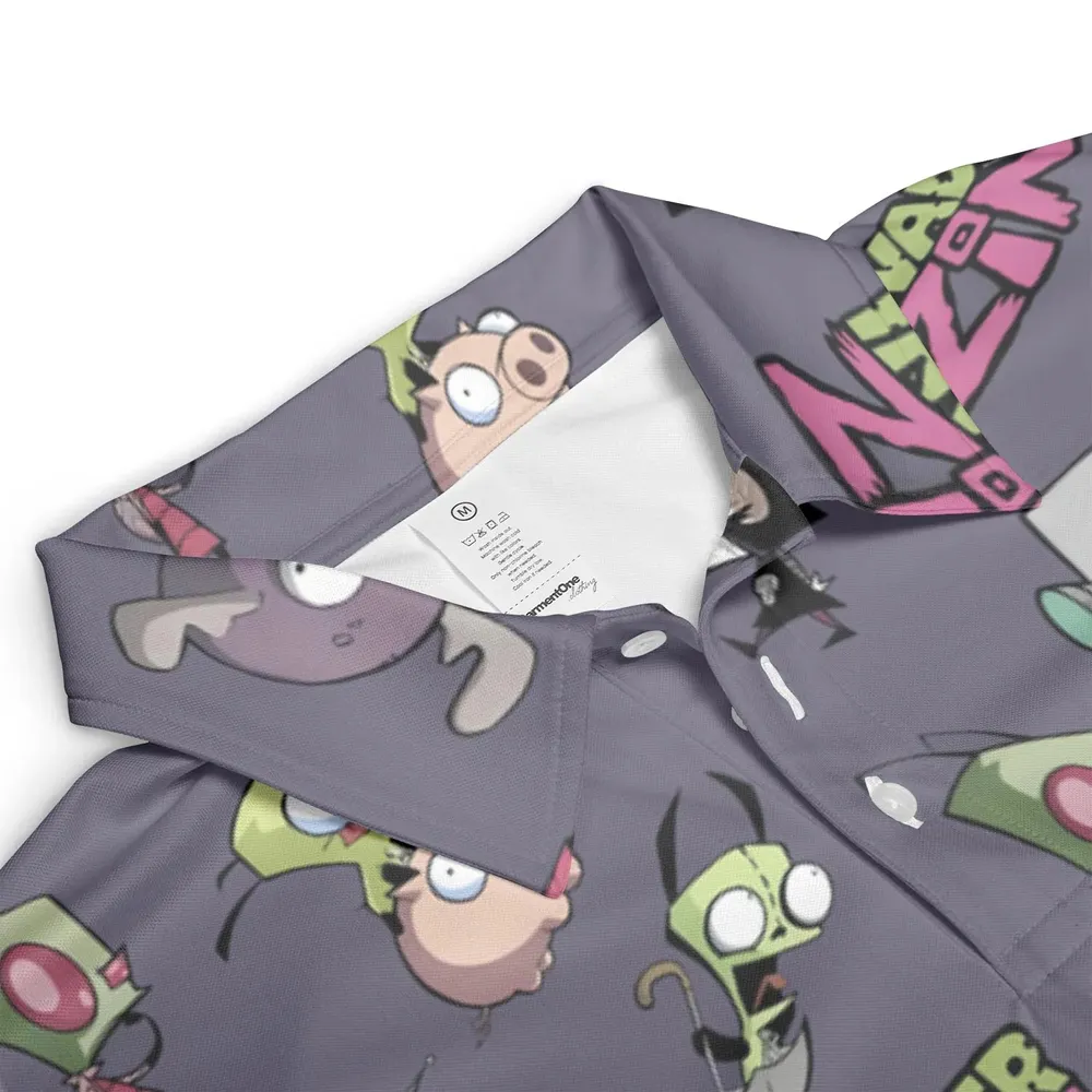 Invader Zim Pattern AOP Men/Women Polo Shirt - 3