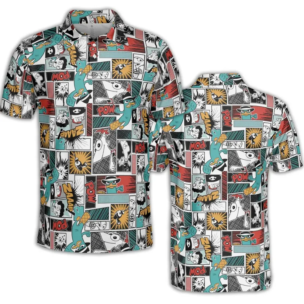 Zaaap! Phineas and Ferb AOP Men/Women Polo Shirt - 2