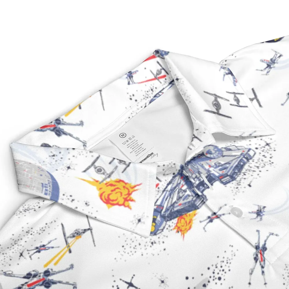 Millennium Falcon Patterns Star Wars AOP Men/Women Polo Shirt - 3