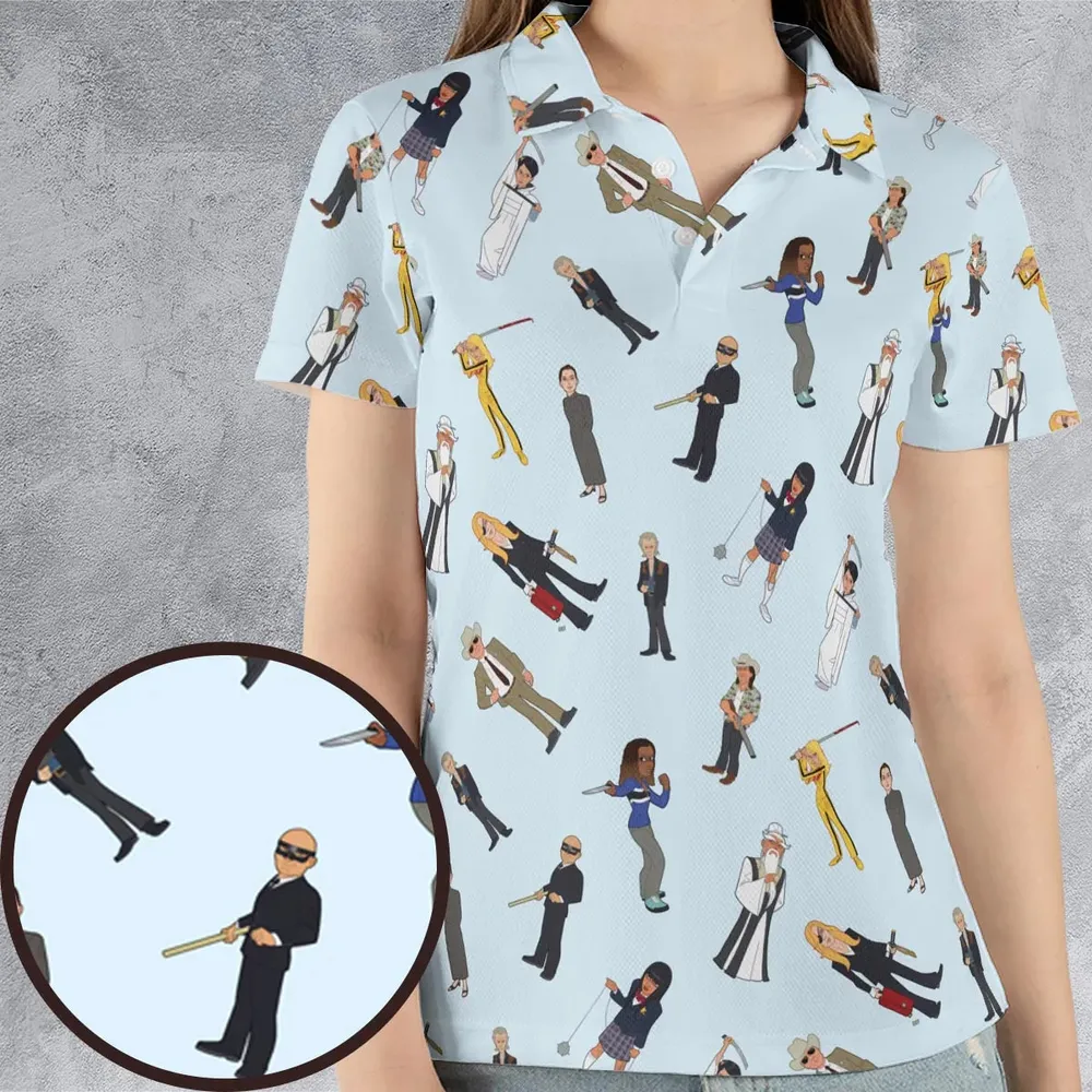 Tarantino Style Kill Bill AOP Men/Women Polo Shirt - 4